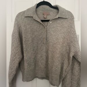 H&M Cable-knit polo sweater size S